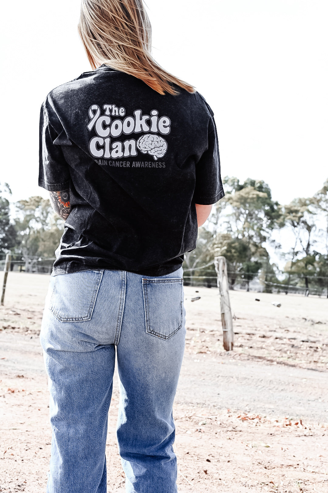 Checked Out Tee Black