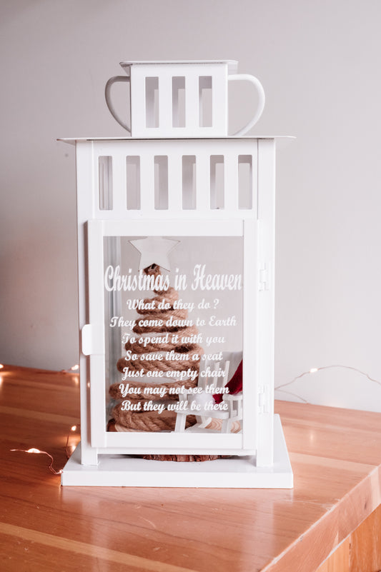 Christmas in Heaven White Lantern Rope Tree