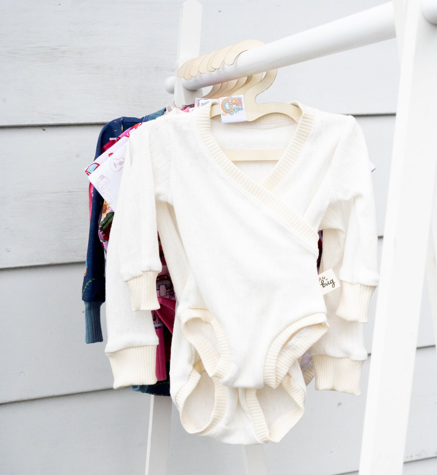 White Pointelle Criss Cross Bodysuit