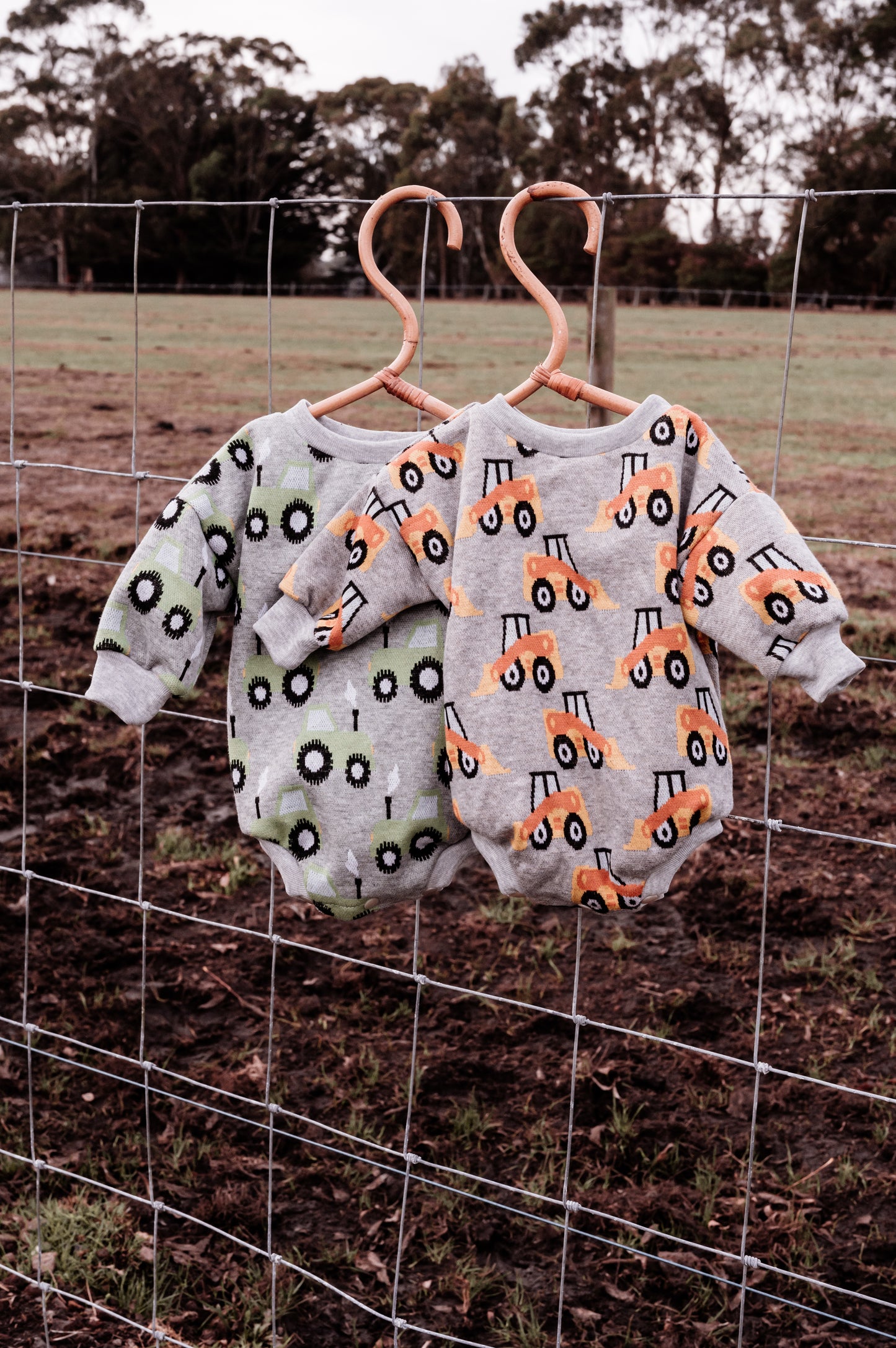 Skid Steer Knit Romper