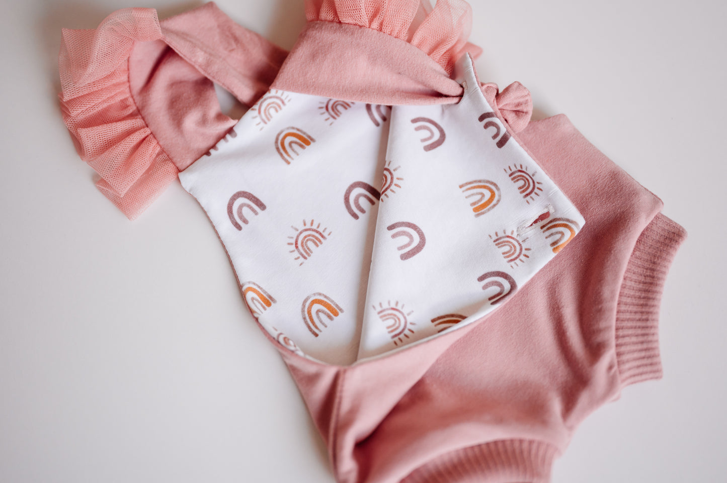 Blush Pink Christmas Knotted Overalls