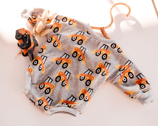 Skid Steer Knit Romper