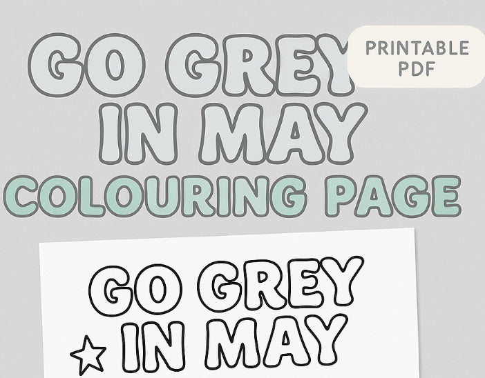 Kids Go Grey In May Colouring Page