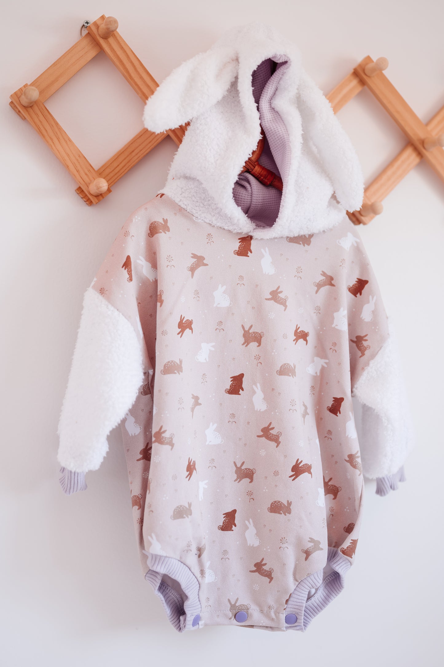 Bunny Romper White Hood and Ears