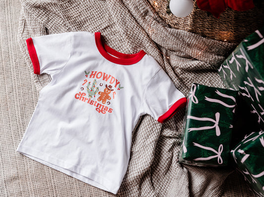 Howdy Christmas Ringer Tee