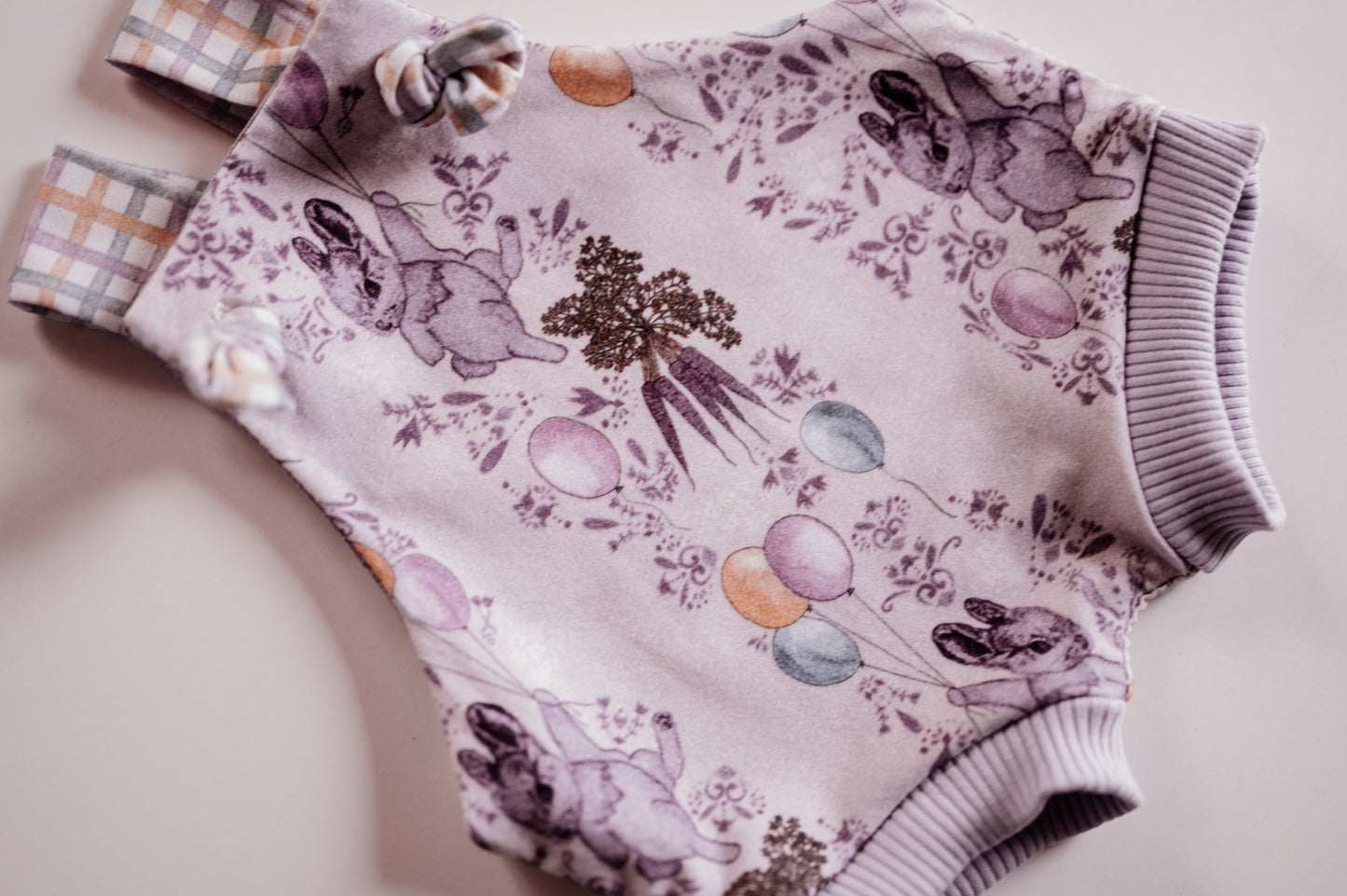 Bunny Balloon Knotted Overalls