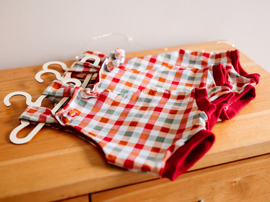 Check Knotted Overalls