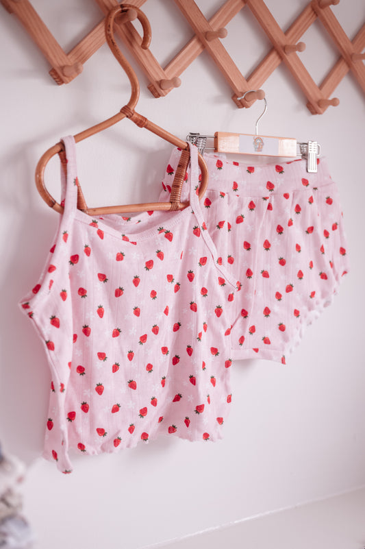 Strawberry Pointelle Set