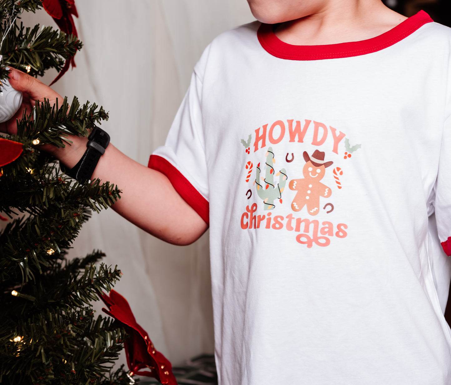 Howdy Christmas Ringer Tee