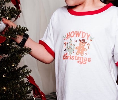 Howdy Christmas Ringer Tee
