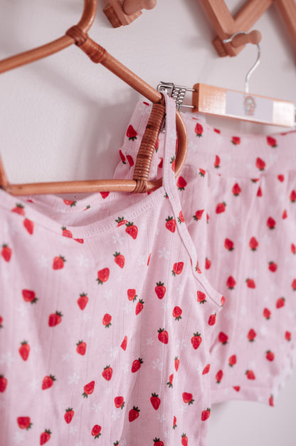 Strawberry Pointelle Set