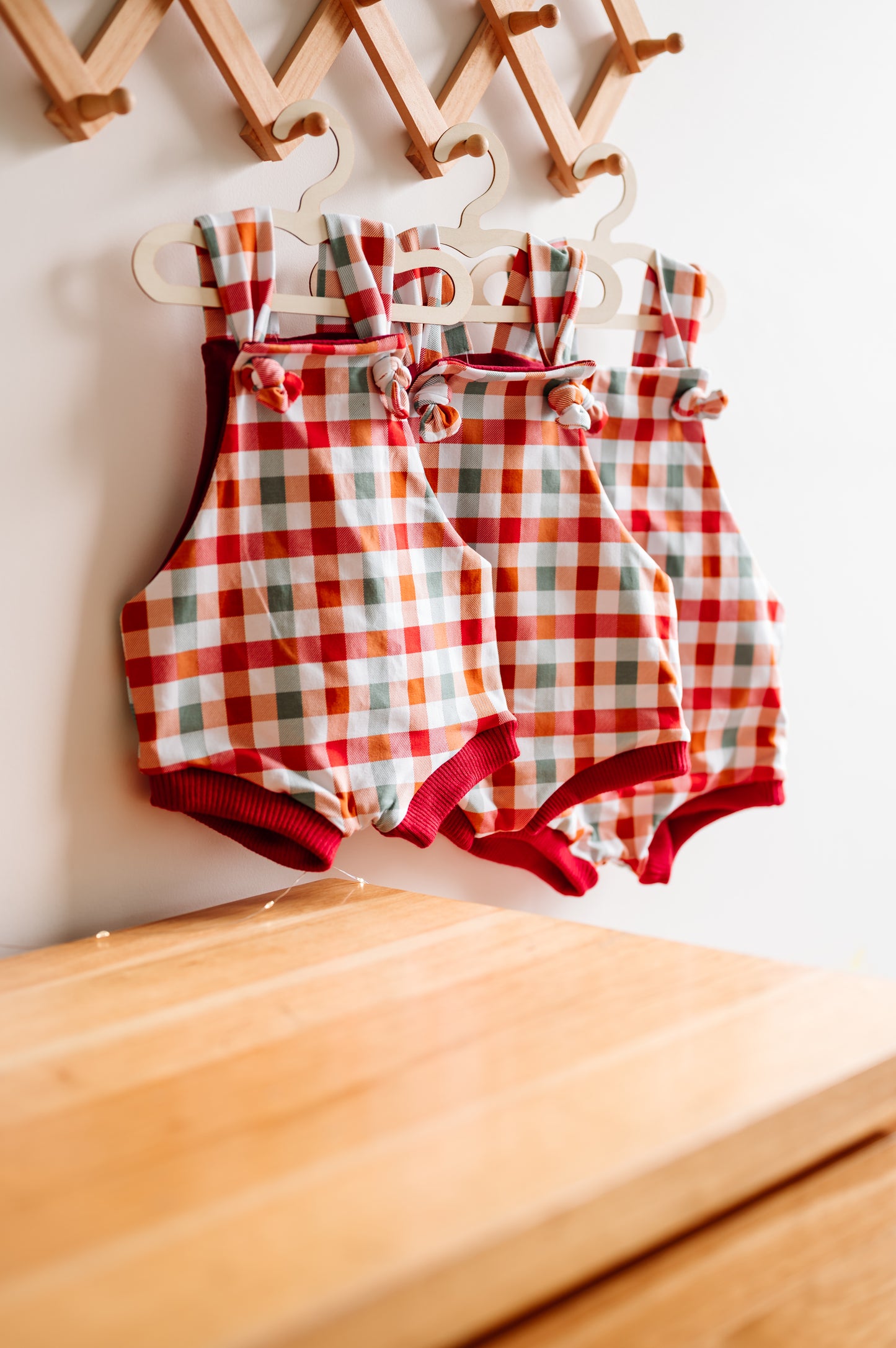 Check Knotted Overalls