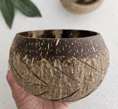 Patterned Coconut Bowl