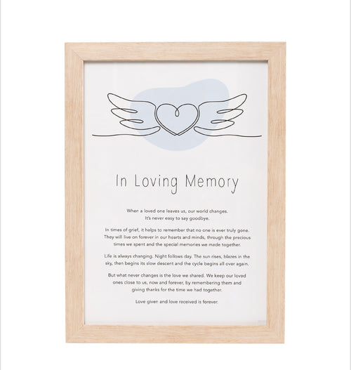 Gift Of Words In Loving Memory