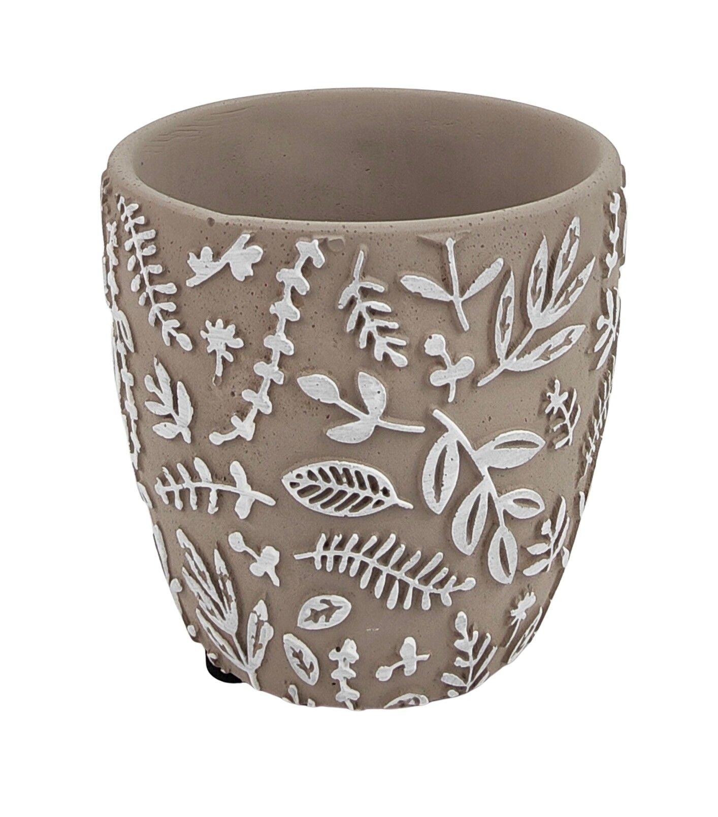 Josie Floral Planter Grey White Ceramic - Small