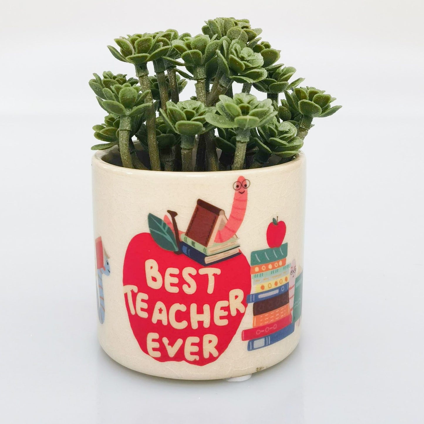 Bookworm Best Teacher - Small Planter 8cm