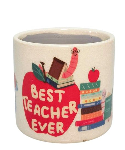 Bookworm Best Teacher - Small Planter 8cm