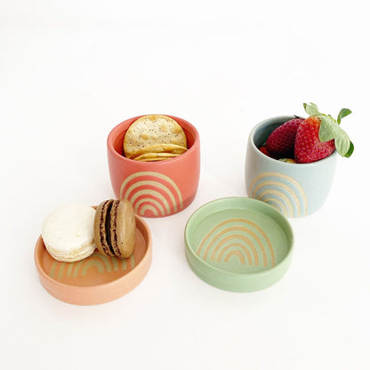 Shae Rainbow Dish Bowl Pink Peach - Small 8cm