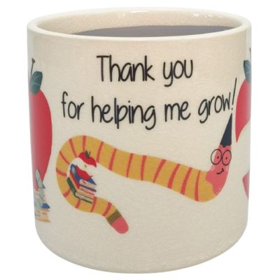Bookworm Thank You Planter  12cm