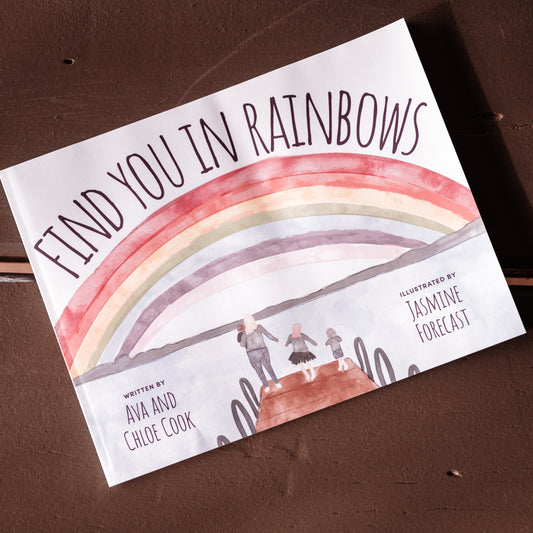 Find You In Rainbows - Brain Cancer Book Dad in Heaven Australia